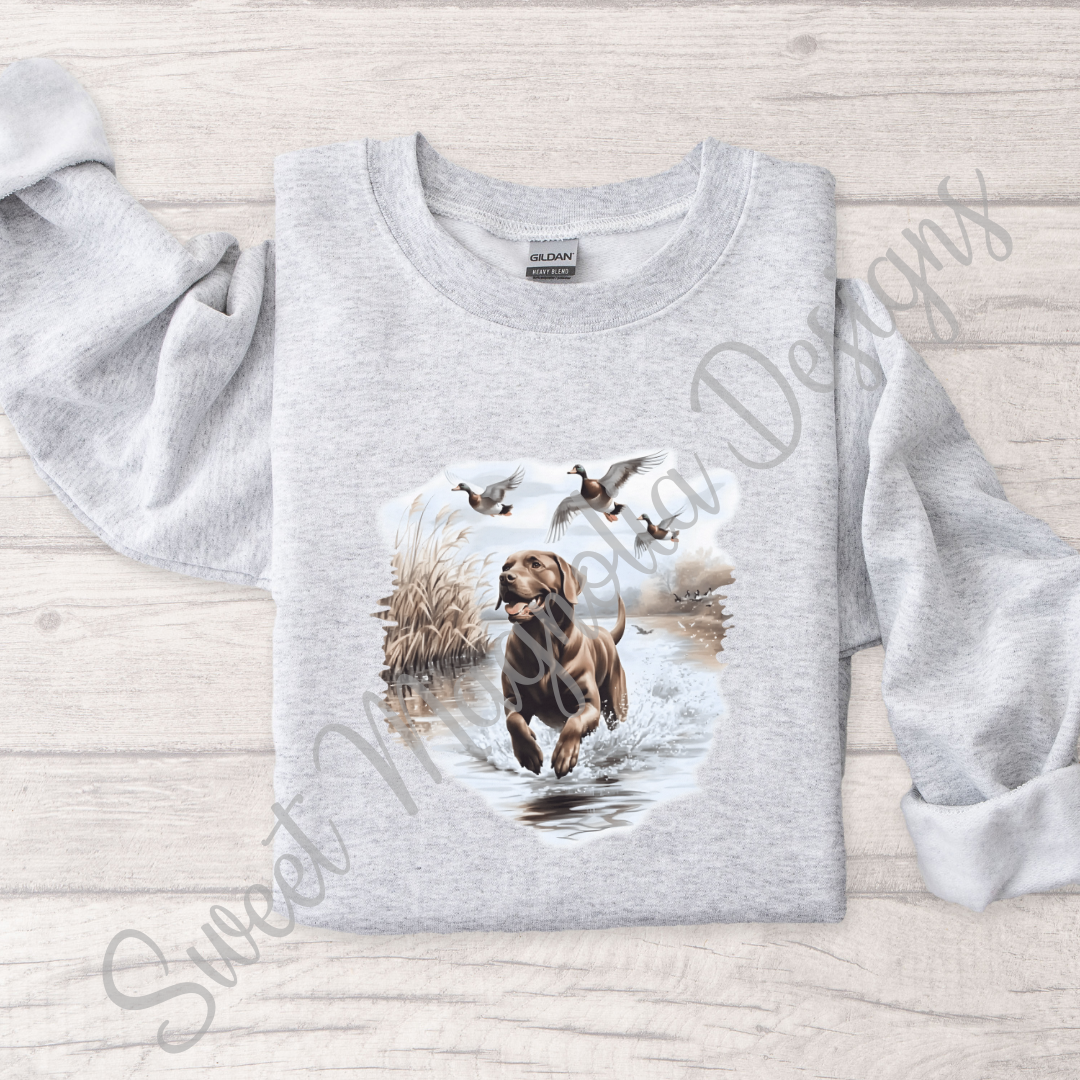 Chocolate Lab Retro