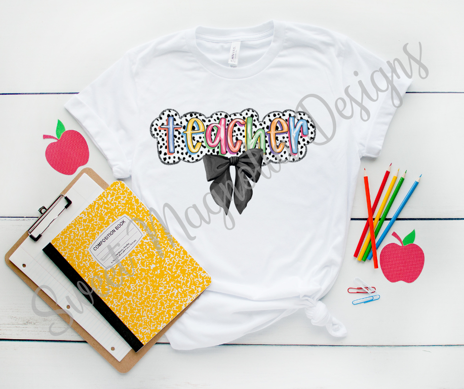 Teacher Dots with Bow