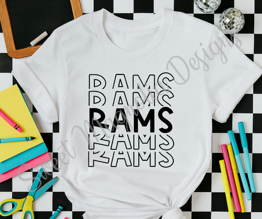 Baskin Rams Outline Stack